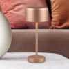 Akku Tischleuchte JEFF per USB aufladbar, Sensordimmer, Coffee, Höhe 30cm