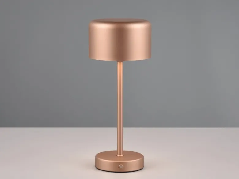Akku Tischleuchte JEFF per USB aufladbar, Sensordimmer, Coffee, Höhe 30cm
