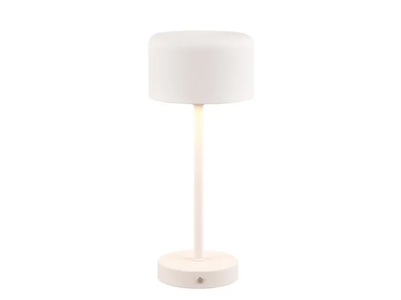 Akku Tischleuchte JEFF per USB aufladbar, Sensordimmer, Weiß, Höhe 30cm