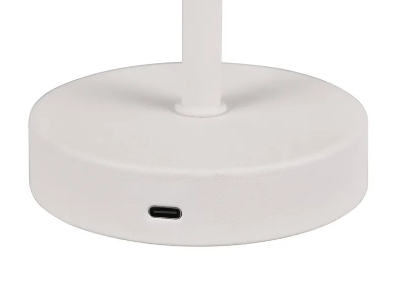 Akku Tischleuchte JEFF per USB aufladbar, Sensordimmer, Weiß, Höhe 30cm