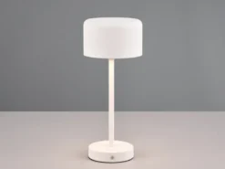 Akku Tischleuchte JEFF per USB aufladbar, Sensordimmer, Weiß, Höhe 30cm