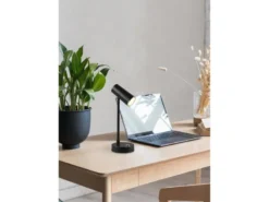 Akku Tischleuchte LENNY per USB aufladbar Sensordimmer Schwarz, 28cm