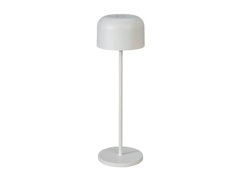 Akku Tischleuchte LILLE per USB aufladbar, Weiß Höhe 36cm