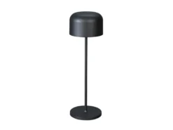 Akku Tischleuchte LILLE per USB aufladbar, Schwarz Höhe 36cm