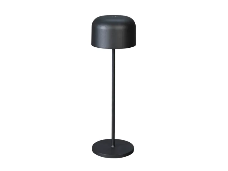 Akku Tischleuchte LILLE per USB aufladbar, Schwarz Höhe 36cm
