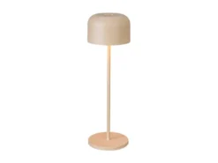 Akku Tischleuchte LILLE per USB aufladbar, Beige Höhe 36cm