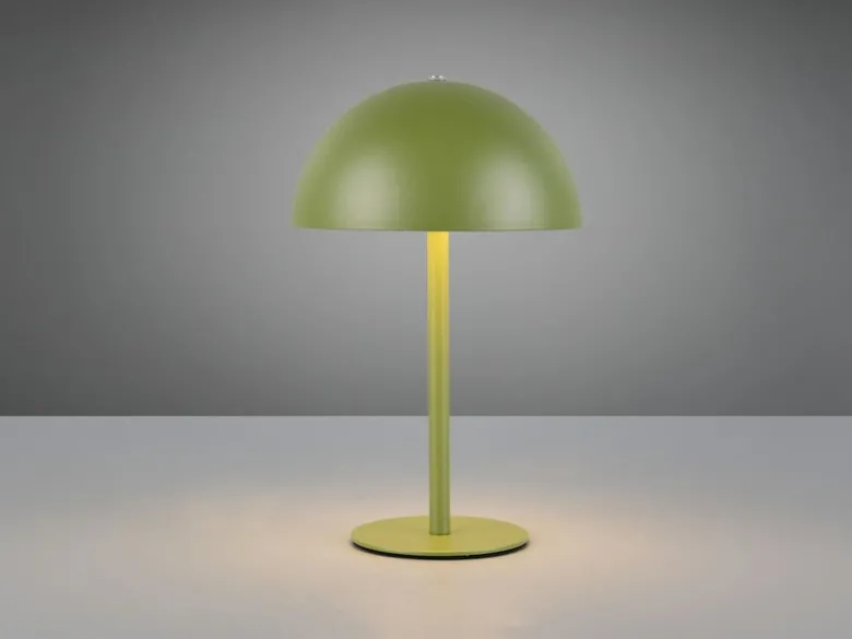 Akku Tischleuchte MUNOZ Grün dimmbar & per USB aufladbar, Höhe 21cm