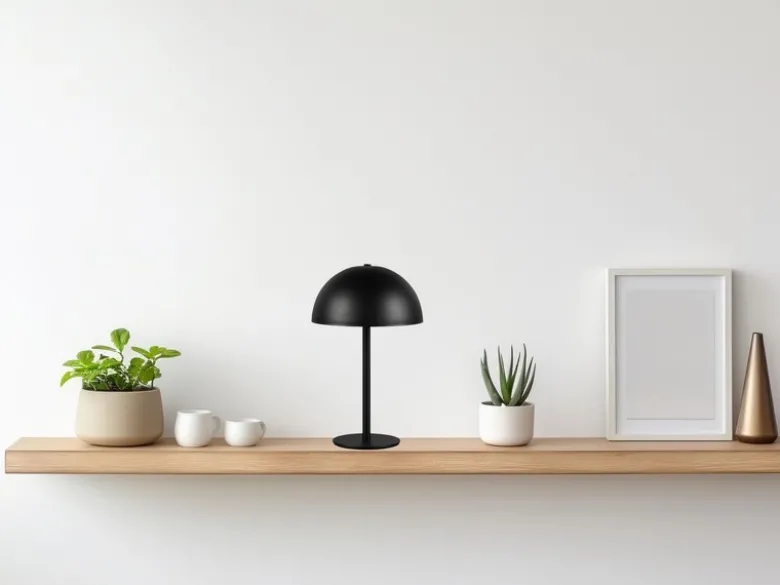 Akku Tischleuchte MUNOZ Schwarz dimmbar & per USB aufladbar, Höhe 21cm