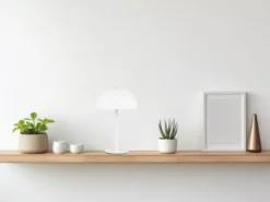 Akku Tischleuchte MUNOZ Weiß dimmbar & per USB aufladbar, Höhe 21cm
