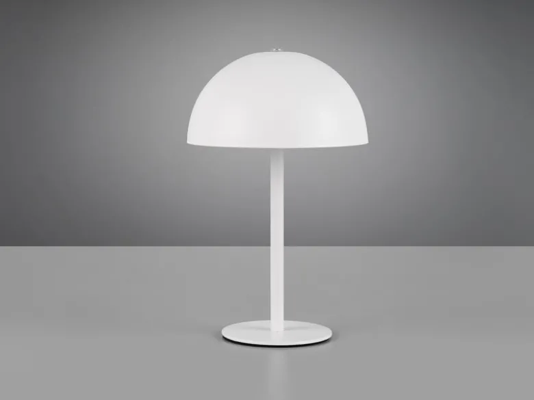 Akku Tischleuchte MUNOZ Weiß dimmbar & per USB aufladbar, Höhe 21cm