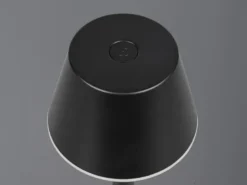 Akku Tischleuchte VIDAL kabellos, dimmbar für Innen & Außen Schwarz, Höhe 24,5cm
