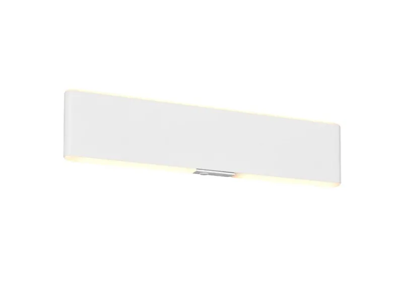 Akku Wandleuchte CONCHITA mit Fernbedienung, per USB aufladbar, Weiß Breite 32cm