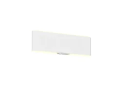 Akku Wandleuchte CONCHITA mit Fernbedienung, per USB aufladbar, Weiß Breite 22cm