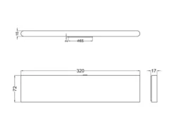 Akku Wandleuchte CONCHITA mit Fernbedienung, per USB aufladbar, Schwarz B: 32cm