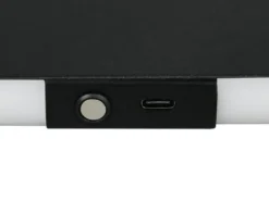 Akku Wandleuchte CONCHITA mit Fernbedienung, per USB aufladbar, Schwarz B: 32cm