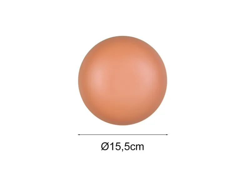 Akku Wandleuchte DAVEY aus Metall Orange per USB aufladbar, Ø 15,5cm