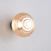 Akku Wandleuchte EARL Glasschirm Bernsteinfarbig dimmbar, Ø 15,5cm