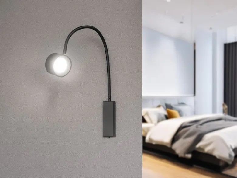 Akku Wandleuchte MAGNETIC kabellos für Wandmontage & Bett Kopfteil, Breite 7,5cm