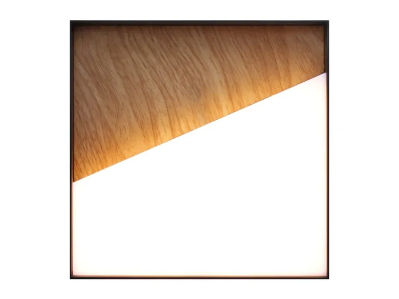 Akku Wandleuchte MEG dimmbar für Innen & Außen zum Kleben, Holzoptik, 15cm
