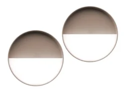 Akku Wandleuchten 2er SET dimmbar für Innen & Außen zum Kleben Sand, Ø 15cm