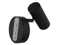 Akku Wandstrahler ALLVI Schwarz kabellos ohne Stromanschluss, Breite 10cm
