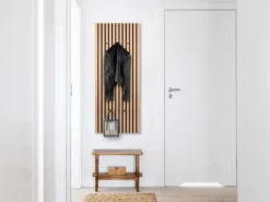 Akustikpaneel Garderobe GWEN in Holzoptik, Höhe 125cm