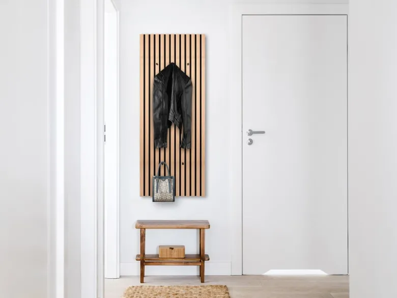 Akustikpaneel Garderobe GWEN in Holzoptik, Höhe 125cm