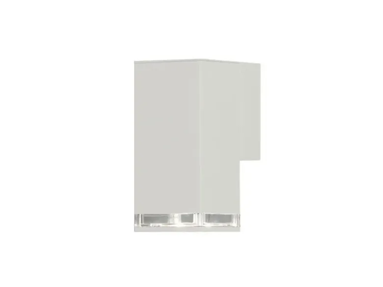 ALU Außenwandleuchte POLLUX Down Light Weiß Effektstreifen IP44, Höhe 16,5cm