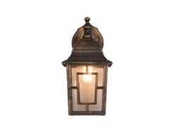 Antike Außenwandleuchte, Laterne hängend Rostoptik mit E27 LED, Höhe 30cm