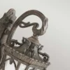 Antike Außenwandleuchte TOURNAI hängend Bronzefarbig, Höhe 46cm