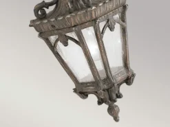Antike Hängelaterne TOURNAI Aluminium Bronzefarbig, Ø 19cm