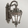 Antike LED Außenwandleuchte hängend Bronzefarbig, Höhe 46cm