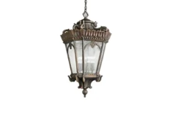 Antike LED Hängelaterne Aluminium Bronzefarbig, Ø 19cm