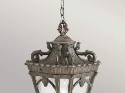Antike LED Hängelaterne Aluminium Bronzefarbig, Ø 19cm