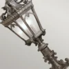 Antike LED Sockelleuchte Aluminium Bronzefarbig, Höhe 67cm