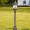 Antike Wegeleuchte TOURNAI Aluminium Bronzefarbig, Höhe 110cm