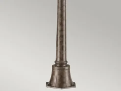 Antike Wegeleuchte TOURNAI Aluminium Bronzefarbig, Höhe 110cm