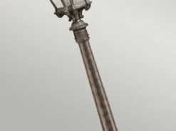 Antike Wegeleuchte TOURNAI Aluminium Bronzefarbig, Höhe 110cm