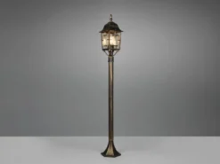 Antike Wegeleuchte VOLTURNO aus Aluminium Rostoptik, E27, Höhe 100cm