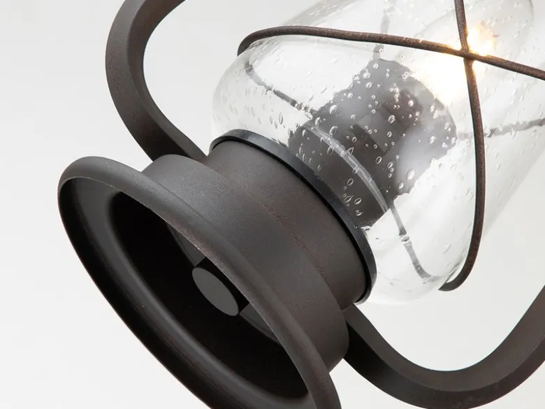 Außenhängeleuchte MINERS in antiker Laternenoptik, Breite 20cm