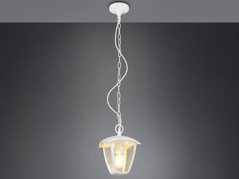 Außenhängeleuchte VENTA im Landhausstil aus Aluminium Weiß, 17x17cm