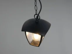 Außenhängeleuchte VENTA im Landhausstil aus Aluminium Schwarz, 17x17cm