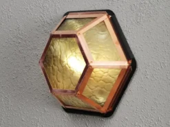 Außenleuchte CASTOR für Wand & Decke aus Kupfer, Höhe 30cm