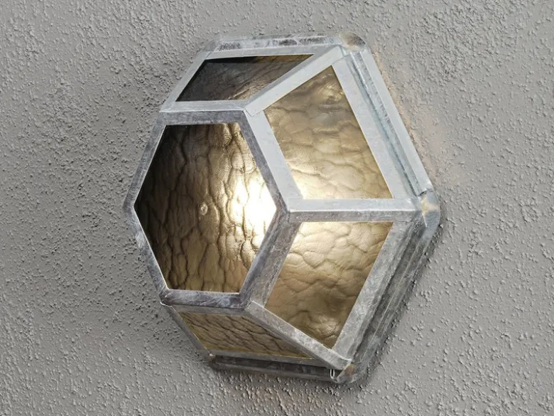 Außenleuchte CASTOR für Wand & Decke, Höhe 30cm, Stahl galvanisiert