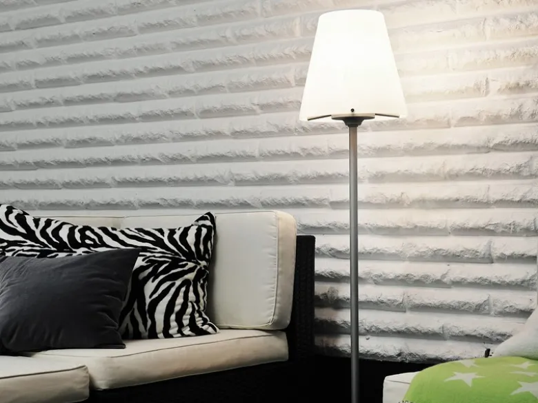 Außenstehleuchte LUCCA aus Aluminium, Höhe 130cm, Weiß