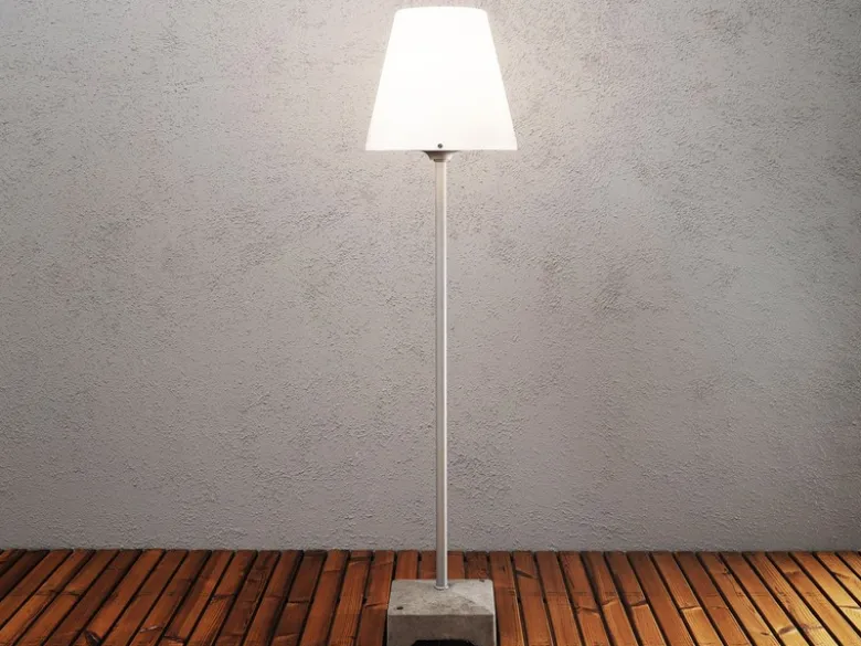 Außenstehleuchte LUCCA aus Aluminium, Höhe 130cm, Weiß