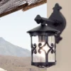 Außen Wandlaterne HEREFORD aus Alu im Landhausstil, Schwarz Höhe 31cm