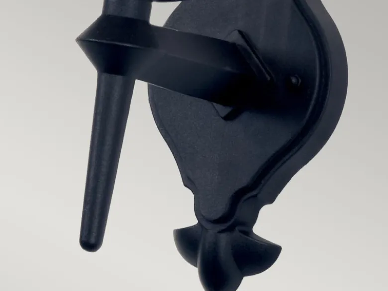 Außen Wandlaterne HEREFORD aus Alu im Landhausstil, Schwarz Höhe 42cm