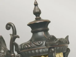 Außenwandlaterne PHILADELPHIA Jugendstil mit Amberglas, Höhe 53cm