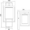 Außenwandleuchte Anthrazit in Laternenoptik mit E27 LED, Höhe 33cm